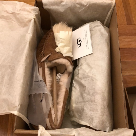 🔥🔥UGG DAKOTA Genuine Sheepskin Pom-Pom Slippers. - Picture 7 of 9